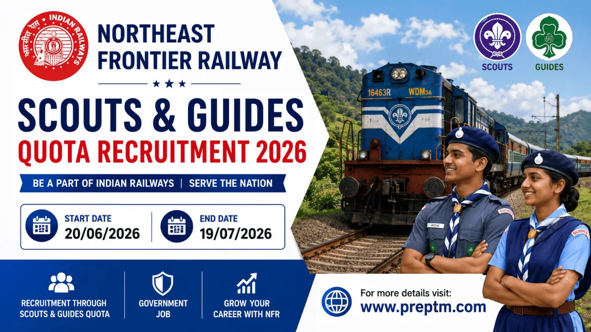 Northeast Frontier Railway Scouts & Guides Quota Recruitment 2026